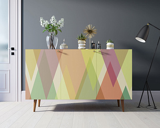 Комод "Berber" три дверки 16 принт арт BB01/Print_16