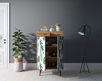 Комод "Berber" два ящика и дверки 44 принт арт BB46/Print_44