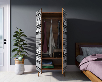 Шкаф малый двухстворчатый "Berber" принт 19 арт BB08/Print_19