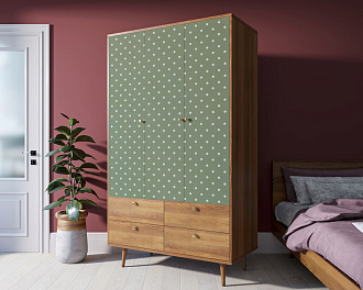 Шкаф трехстворчатый "Berber" принт 12 арт BB02/Print_12