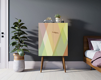 Комод на высоких ножках "Berber" 16 принт арт BB09/Print_16