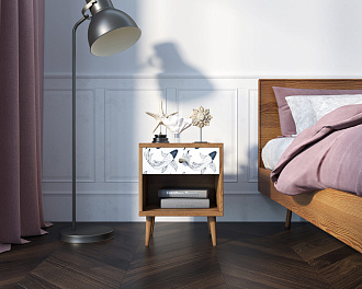 Тумбочка "Berber" с открытой полкой 36 принт арт BB33/Print_36