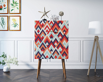 Комод на высоких ножках "Berber" 2 принт арт BB09/Print_02