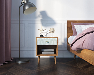 Тумбочка "Berber" с открытой полкой 34 принт арт BB33/Print_34