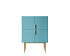 Малый комод с четырьмя дверками на высоких ножках "Line" LN13/GR1/blue