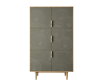 Большой комод с шестью дверками "Line" R20/browngrey