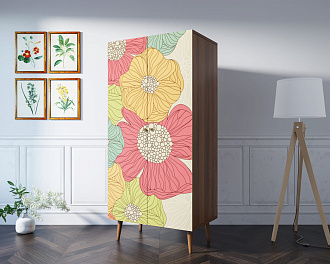 Шкаф малый двухстворчатый "Berber" принт 5 арт BB08/Print_05