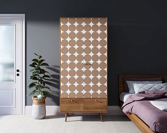 Шкаф двухстворчатый "Berber" принт 17 арт BB16/Print_17