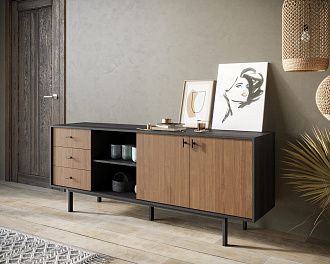 Комод с дверками и нишей "Emerson" арт EM15