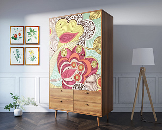 Шкаф трехстворчатый "Berber" принт 6 арт BB02/Print_06