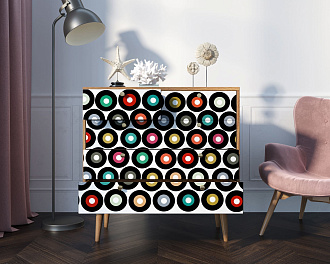 Комод "Berber" пять ящиков 37 принт арт BB36/Print_37