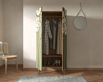 Шкаф малый двухстворчатый "Berber" принт 53 арт BB08/Print_53