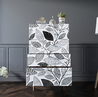 Комод высокий "Berber" принт 9 арт BB10/Print_09