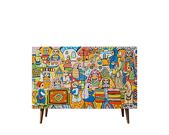 Комод "Berber" две дверки 1 принт арт BB04/Print_01