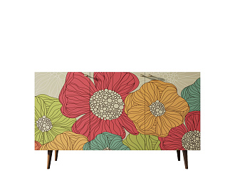 Комод "Berber" три дверки 5 принт арт BB01/Print_05