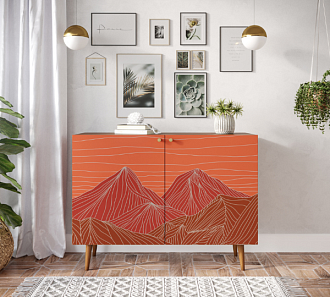 Комод с принтом 49 "Berber" две дверки арт BB04/Print_49