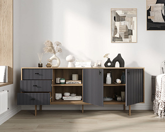 Комод с дверками и нишей "Emerson" арт EM15/7024/L