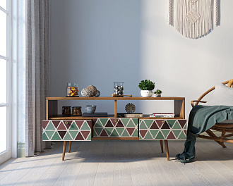 Консоль "Berber" с тремя ящиками принт 26 арт BB23/Print_26