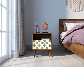 Тумбочка "Berber" с одним ящиком 24 принт арт BB06/Print_24