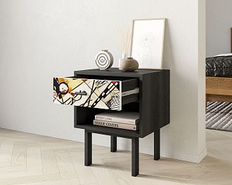 Тумбочка с верхним ящиком "Emerson" by Kandinsky арт EM11/Print_01