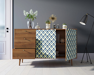 Комод "Berber" с двумя дверками и ящиками 13 принт арт BB05/Print_13