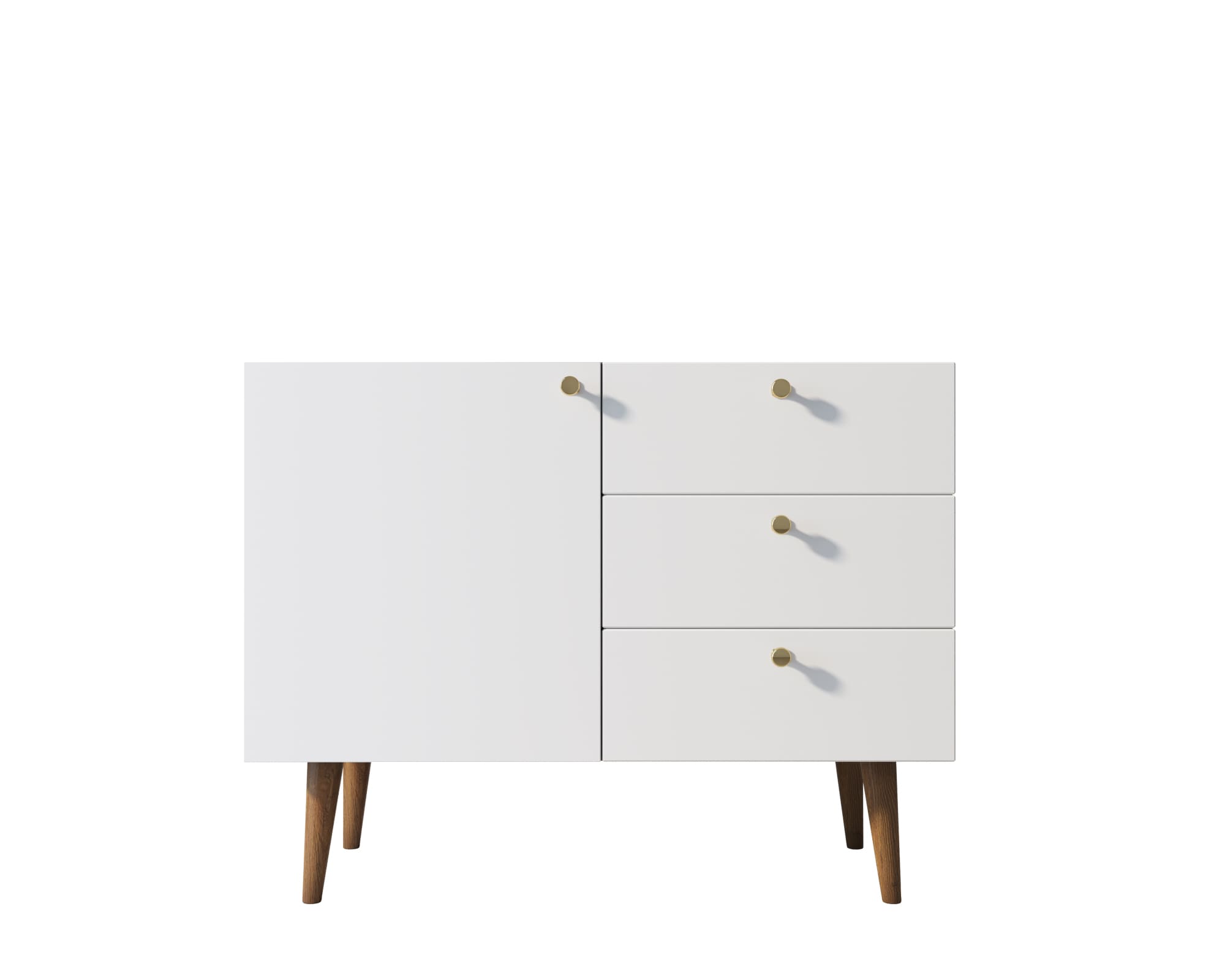 Комод с дверкой и тремя ящиками